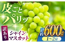 【数量限定】【訳あり】シャインマスカット 約600g(1〜2房)【合同会社 社方園】 [ZBZ035]