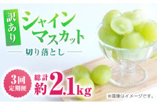 　【3回定期便】　訳あり シャインマスカット 切り落とし 約700g  【合同会社 社方園】 [ZBZ046]