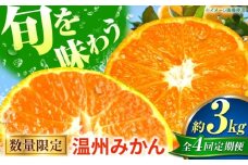 【先行予約】【全4回定期便】 数量限定 温州みかん 3kg 極早生 早生 中生 晩生 みかん 【池田農園】 [ZEX011]