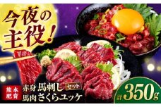 赤身馬刺し・馬肉さくらユッケ セット 【合同会社　長岡フーズ】 [ZFR029]