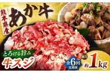 【全6回定期便】熊本あか牛スジ 1kg　 【合同会社　長岡フーズ】 [ZFR047]