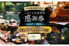 平山温泉 観光協会ふるさと応援寄附 感謝券 1,000円相当×100枚【一般社団法人 平山温泉観光協会】 [ZBW016]