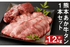 数量限定！熊本 あか牛 タン 1本 セット 計1.2kg（焼き肉用800g・煮こみ用400g）国産 牛肉