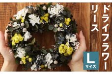 ドライフラワーリース Lサイズ【90日以内に出荷予定（土日祝除く）】 st-p