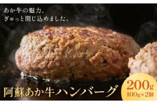 阿蘇あか牛ハンバーグ 200g 100g × 2個 株式会社LARKS《30日以内に出荷予定(土日祝除く)》ハンバーグ あか牛 牛肉 熊本県 冷凍 送料無料