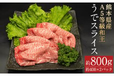 熊本県産 A5等級和王 うでスライス  約800g(約400×2パック) st-p