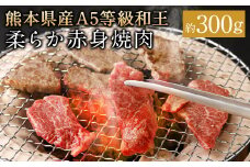 熊本県産 A5等級和王 柔らか赤身焼肉 約300g st-p