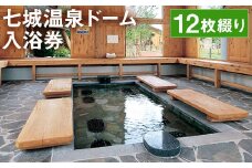 七城温泉ドーム 入浴券 12枚綴り チケット 温泉 サウナ 11種類 総合施設 st-p