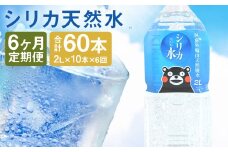 【定期便6回】シリカ天然水 2L×10本 計60本 《お申込み月の翌月から出荷開始》