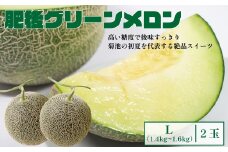 肥後グリーンメロン (中) Lサイズ 2玉【2025年5月上旬～6月下旬発送予定】