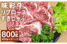 味彩牛 リブロースすきしゃぶ 約800g（約400g×2パック） 牛肉 和牛 味彩牛 霜降り リブロース ロース すきしゃぶ すき焼き しゃぶしゃぶ 熊本県産 st-p