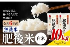 熊本県産 肥後米 無洗米 白米 10kg 1袋5kg 米 お米 令和6年産 九州産 熊本県産 送料無料【30日以内に出荷予定（土日祝除く）】 無洗米 白米 米