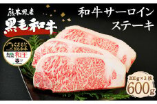 熊本県産 黒毛和牛 サーロイン ステーキ 計600g（200g×3）《90日以内に出荷予定(土日祝除く)》国産 牛肉 