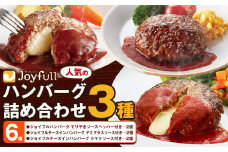 ジョイフルハンバーグ 人気の詰め合わせ 6個 生ハンバーグ チーズインハンバーグ 1個120g ソース付き 食べ比べ 3種類 セット 《30日以内に出荷予定(土日祝除く)》 牛肉 ジョイフル 焼くだけ ハンバーグ 惣菜 おかず 冷凍 送料無料