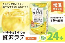 バナナとミルクの贅沢ラテ 【1回】250ml×24本 合同会社たべたせいか《30日以内に出荷予定(土日祝除く)》 バナナラテ バナナミルク 完熟バナナ ミルク ラテ フルーツラテ 牛乳 らくのうマザーズ 紙パック 熊本県産 国産 熊本県 菊池市 送料無料