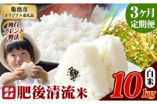 【3ヶ月定期便】熊本県産 白米 肥後清流米 10kg 熊本県産 ふるさと納税 精米 米 こめ ふるさとのうぜい コメ お米 おこめ《お申込み月の翌月から発送予定》