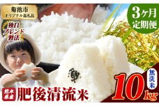 【3ヶ月定期便】熊本県産 無洗米 肥後清流米 10kg 熊本県産 ふるさと納税 精米 米 こめ ふるさとのうぜい コメ お米 おこめ《お申込み月の翌月から発送予定》