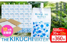 THE KIKUCHI WATER 500ml×30本 定期便 12回 水 飲料水 ミネラルウォーター シリカ 飲料《お申し込み月の翌月から出荷開始》天然水 飲料水 ミネラルウォーター シリカ含有 アルミパウチ パウチ 国産 九州産 熊本県産 菊池市産 送料無料