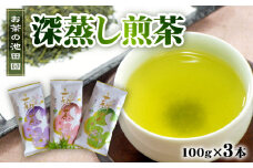 56-22　新茶!　お茶の池田園　　深蒸し煎茶100g×3本