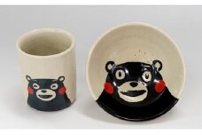 23-150　網田蒼土窯　くまモン茶碗・湯呑セット 