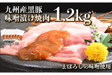 117-22　オアシス九州　九州産黒豚（味噌漬け）切り落とし　1.2kg（小分け）　冷凍
