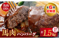 T1-1337_6　【定期便6回】 桜屋 馬肉ハンバーグ150ｇ×10個
