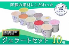 ★素材にこだわる★阿蘇天然アイス10種のジェラートセット（Ver2）  阿蘇天然アイス おやつ お子様 こだわり 素材 10種 セット 冷凍 詰め合わせ 人気 お取り寄せ スイーツ お菓子 アイス ギフト 贈答用 贈り物 熊本県 阿蘇市