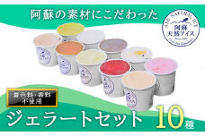 ★素材にこだわる★阿蘇天然アイス10種のジェラートセット（Ver2）  阿蘇天然アイス おやつ お子様 こだわり 素材 10種 セット 冷凍 詰め合わせ 人気 お取り寄せ スイーツ お菓子 アイス ギフト 贈答用 贈り物 熊本県 阿蘇市