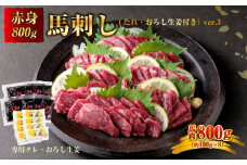 【馬刺し 赤身800g(たれ・おろし生姜付き） ver.3】100g×8パック 赤身馬刺し 専用タレ付き 薬味付き 小分け 2～3人前 4～6人前 小分け 詰め合わせ  馬刺し ブロック 冷凍 馬刺し 馬肉 小分け タレ付き 馬刺し お肉 熊本名物 馬刺し 上質 新鮮 お取り寄せ お祝い おつまみ  馬刺し  晩酌 生食用 刺身 プレゼント 特産品 熊本県 阿蘇市