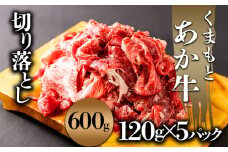 あか牛切り落とし 小分けでお届け（120g×5パック（真空包装）） 計600g あか牛 切り落とし 牛肉 肉 お肉 精肉 冷凍 小分け 便利 おすすめ 料理 自宅用 贈答用 お中元 お歳暮 ギフト 熊本県 阿蘇市
