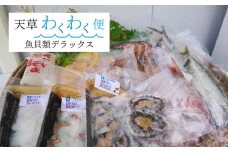 S059-002_天草わくわく便 魚貝類デラックス(活きあわび、車海老パックなど)