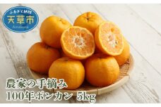 S040-007_農家の手摘み100年ポンカン 約5kg〈先行受付〉
