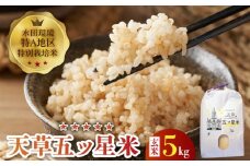 S061-010_令和7年産 特別栽培米 天草五ッ星米 玄米 5kg