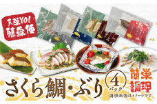 S042-004_天草YO！殖魚便 ぶり さくら鯛 4種 各1パック
