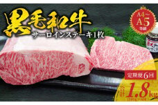 S001-022-T06_【定期便6回】A4～A5等級 黒毛和牛 サーロインステーキ 1枚（300g）たれ1本付