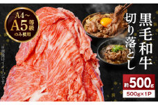 S001-033_A4～A5等級 黒毛和牛 切り落とし 500g（1P）