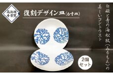 S026-019_高浜焼寿芳窯　復刻デザイン皿（6寸皿）2個セット