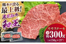 熊本県産 A5等級 黒毛和牛 和王 モモ ステーキ 約150g×2P 計約300g 牛肉 【帝神志方ミート 株式会社】 牛 肉 もも モモ肉 A5 和牛 国産 熊本 [AYCH002]
