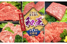 【全6回定期便】 熊本県産 A5等級 黒毛和牛 和王 食べ比べ 牛肉 和牛 国産【帝神志方ミート 株式会社】 牛 肉 モモ もも 赤身 ブロック 肩ロース ロース 小間切れ スライス ステーキ ローストビーフ 焼き肉 A5 熊本 定期便 [AYCH057]