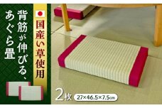 一畳屋 あぐら畳 座卓 枕 2枚セット 縦27cm×横46.5cm×高7.5cm 国産 たたみ 置き畳 い草 日本製 熊本県産【一般社団法人クラッシーノこうし】 [AYAB004]