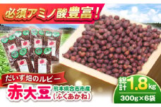 熊本県産 赤大豆（品種 ふくあかね）300g×6袋 【一般社団法人クラッシーノこうし】大豆 だいず ダイズ 熊本県産 熊本県 熊本 合志市 合志 くまもと こうし 赤大豆 ふくあかね アントシアニン イソフラボン [AYAB048]