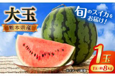 【先行予約】【数量限定】大玉 西瓜 1玉入り 約8kg 【株式会社 GGYパッケージ】 [AYAU001]