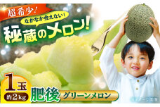 【先行予約】【数量限定】肥後グリーンメロン 1玉 計約2kg 【合同会社 福福堂】 [AYAC053]