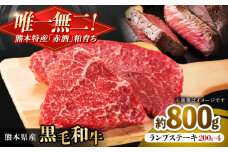 熊本県産 『原田畜産』 黒毛和牛 ランプ ステーキ 計約800g（約200g×4パック） 牛肉 牛【有限会社 九州食肉産業】  黒毛 和牛 国産 ランプステーキ お肉 肉 熊本県 熊本 合志 合志市 [AYCN091]