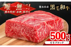 熊本県産 『原田畜産』 黒毛和牛 モモ ブロック 約500g 牛肉 牛【有限会社 九州食肉産業】  黒毛 和牛 国産 もも肉 お肉 肉 熊本県 熊本 合志 合志市 [AYCN095]