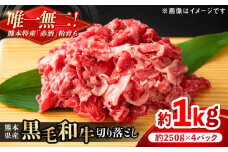 熊本県産 『原田畜産』 黒毛和牛 切り落とし 計約1kg（約250g×4パック） 牛肉 牛【有限会社 九州食肉産業】 黒毛 和牛 国産 牛丼 スタミナ丼 プルコギ丼 肉炒め ハヤシライス カレー 野菜炒め 肉 熊本県 熊本 合志 合志市 [AYCN011]