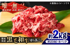 『原田畜産』 黒毛和牛 切り落とし 計約2kg (約250g×8パック) 【有限会社 九州食肉産業】 国産 牛肉 きりおとし 切り落とし スライス 小分け 牛丼 肉じゃが カレー 牛肉 きりおとし 熊本県産 [AYCN014]