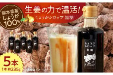 しょうが シロップ 黒糖 約235g×5本 セット【ジンジベル】 [AYAD011]