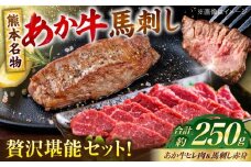 熊本の贅沢 あか牛 ヒレ肉 約150g 赤身 馬刺し 約100g 各1P（計約250g）【合同会社 たべたせいか】 [AYCB065]