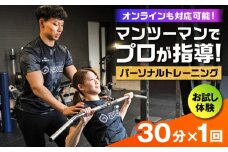 【オンライン可】《お試し体験》 パーソナルトレーニング 1回利用分 プロの指導による身体づくり トレーニング 30分 × 1回 【株式会社2PUMP】 [AYCV001]